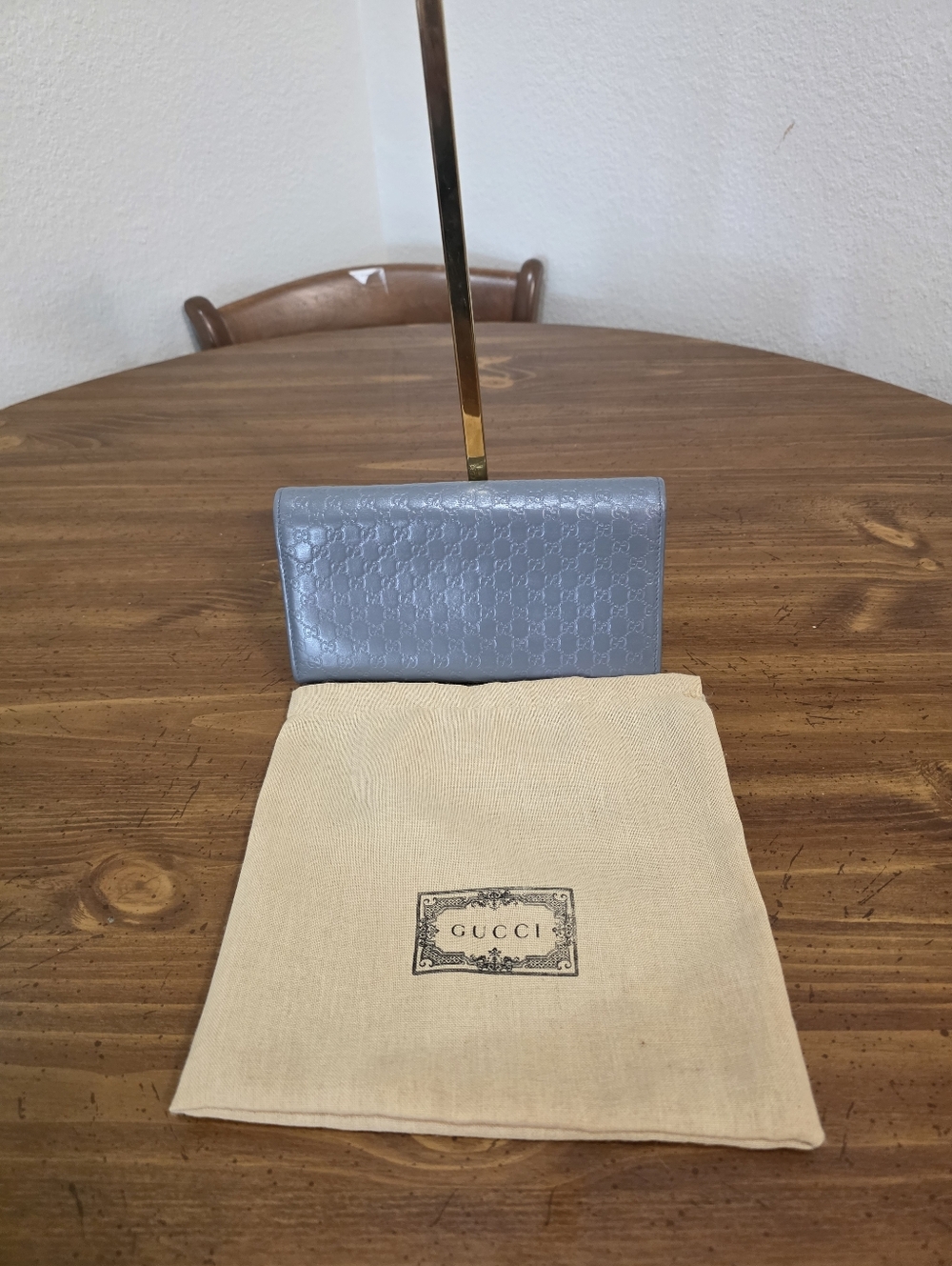 Gucci Guccissima  Patent Embossed Flap Clutch  W/ Gold Trim With C.O.A.,PAINTED - Picture 2 of 10